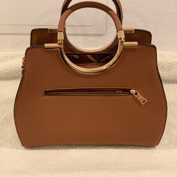 Tan Top Handle Purse - Picture 2 of 3